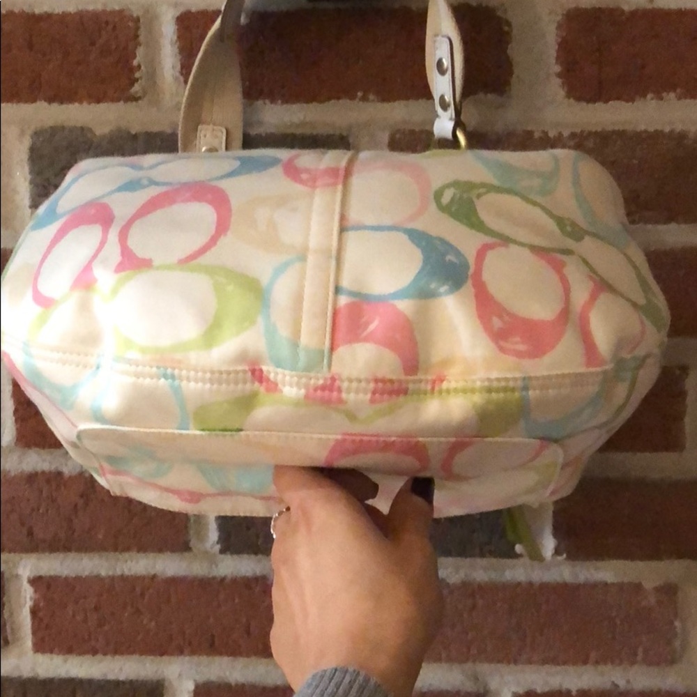 Coach Hampton Hobo Scribble Monogram Bag - image 4